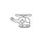 Helicopter, transportation, medicine icon. Element of medicine icon. Thin line i