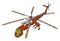 Helicopter a type of rotorcraft or aircraft vector or color illustration