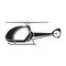 Helicopter vector black icon. Vector illustration helicopter on white background. Isolated black illustration icon of