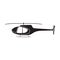 Helicopter vector black icon. Vector illustration helicopter on white background. Isolated black illustration icon of