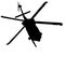 Helicopter vector silhouette