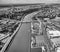 Helicopter view of Macombs Dam Bridge and Washington Heights - N