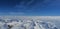 Helicopter view, winter, polar region Sakha Yakutia.