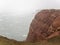 Heligoland on a windy, rainy day