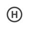 Helipad color icon, Flat Helicopter Platform icon