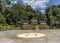 Helipad for helicopter landing surrounded with lush green jungles