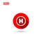 Helipad icon vector design isolated 3