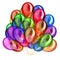Helium balloon bunch different colors