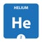 Helium Chemical 2 element of periodic table. Molecule And Communication Background. Helium Chemical He, laboratory and science