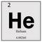 Helium chemical element symbol