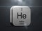 Helium element from the periodic table