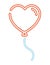 helium neon heart balloon icon