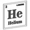 Helium Periodic Table of the Elements 3D Vector