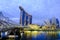 The Helix Bridge is a bridge for modern pedestrians with the most beautiful bridge in Singapore.