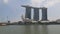 Helix bridge marina bay sands hotel art science museum panorama singapore