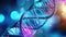 helix dna strands background