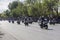 Hellenic Police motorcycles during Oxi Day parade in Thessaloniki, Greece.