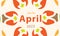 Hello April. April month vector