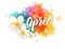 Hello April - floral spring concept background