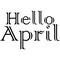 Hello April. Modern brush calligraphy.Hand Lettering Card. Modern Calligraphy. Vector Illustration. vector brush calligraphy.