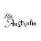 Hello Australia lettering and calligraphy