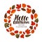 Hello autumn, banner. Leaf fall, decorative leaves concept. Vector illustration