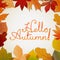 Hello autumn logo. Vector concept