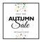 Hello Autumn Sale text poster of leaf fall or autumnal foliage of maple