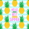 Hello best summer card with cute pineapples