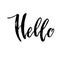 Hello calligraphy note