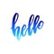 Hello calligraphy note