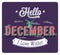 Hello december typographic design.