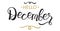 Hello, December - typography, hand lettering