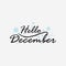 Hello December vector lettering illustration