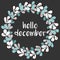 Hello december vector wreath