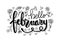 Hello February hand lettering