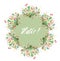 Hello floral background for spring or summer card - nice design