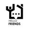 Hello Friends Icon vector. Flat design.