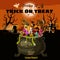 Hello Halloween Cauldron full of Candies and sweets. Autumn october holiday dark cemetery tradition celebration banner