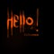 Hello Halloween, Ð¿reeting, invitation, card. Spider with spider web on Hello Halloween inscription.