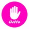 Hello hand vector icon