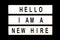 Hello I am new hire hanging light box