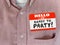Hello I Am Ready to Party Name Tag Pink Shirt
