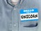 Hello I Am A Unicorn Name Tag Blue Shirt