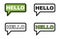 Hello icon chat, messenger vector for your website. Modern symbol for web, app etc