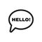 The hello icon. Greet and hi symbol. Flat