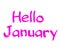 Hello January background