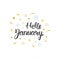 Hello January hand written modern brush lettering inscription. Trendy hand lettering quote, art print for posters , greeting cards