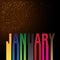 Hello January vector template. Design for banner, greeting cards or print