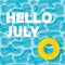 Hello july and swimming pool pattern